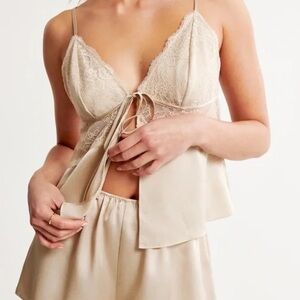 Abercrombie and Fitch Lace Tie Front Sleep Cami